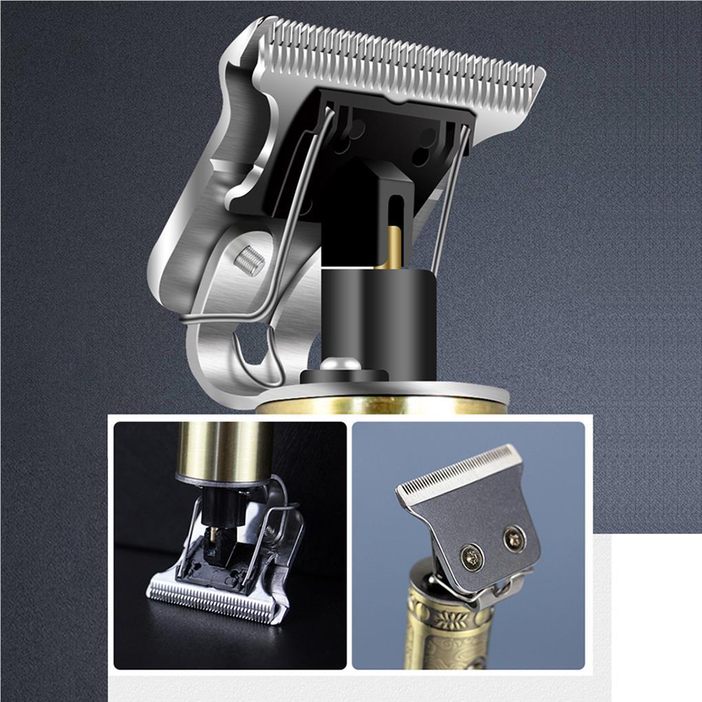 Tông Đơ Cắt Tóc Không Dây Hình Chữ T 0Mm Có Thể Sạc Lại Cho Nam