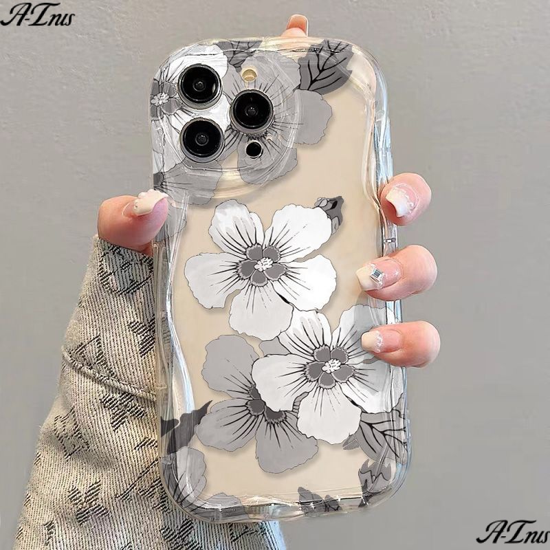 ✅Ốp Điện Thoại Mềm Chống Sốc Họa Tiết Hoa Cho iPhone14 / 13promax 12 / 11 7 / 8p xr / s Zd0