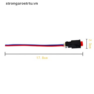 Strongaroetrtu 12V Motorcycle Switch Hazard Light Switch Button with 3 Wire Built-in Lock VN
