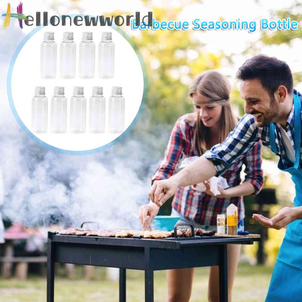 Set 9 Hũ Thủy Tinh 50ml Đựng Gia Vị Tiện Dụng Cho Tiệc Nướng BBQ