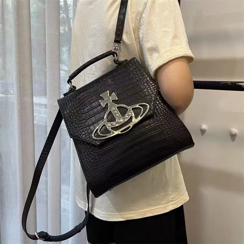 Balo Da Cá Sấu Màu Đen Sức Chứa Lớn Mẫu 2023 Thời Trang Cho Nữ