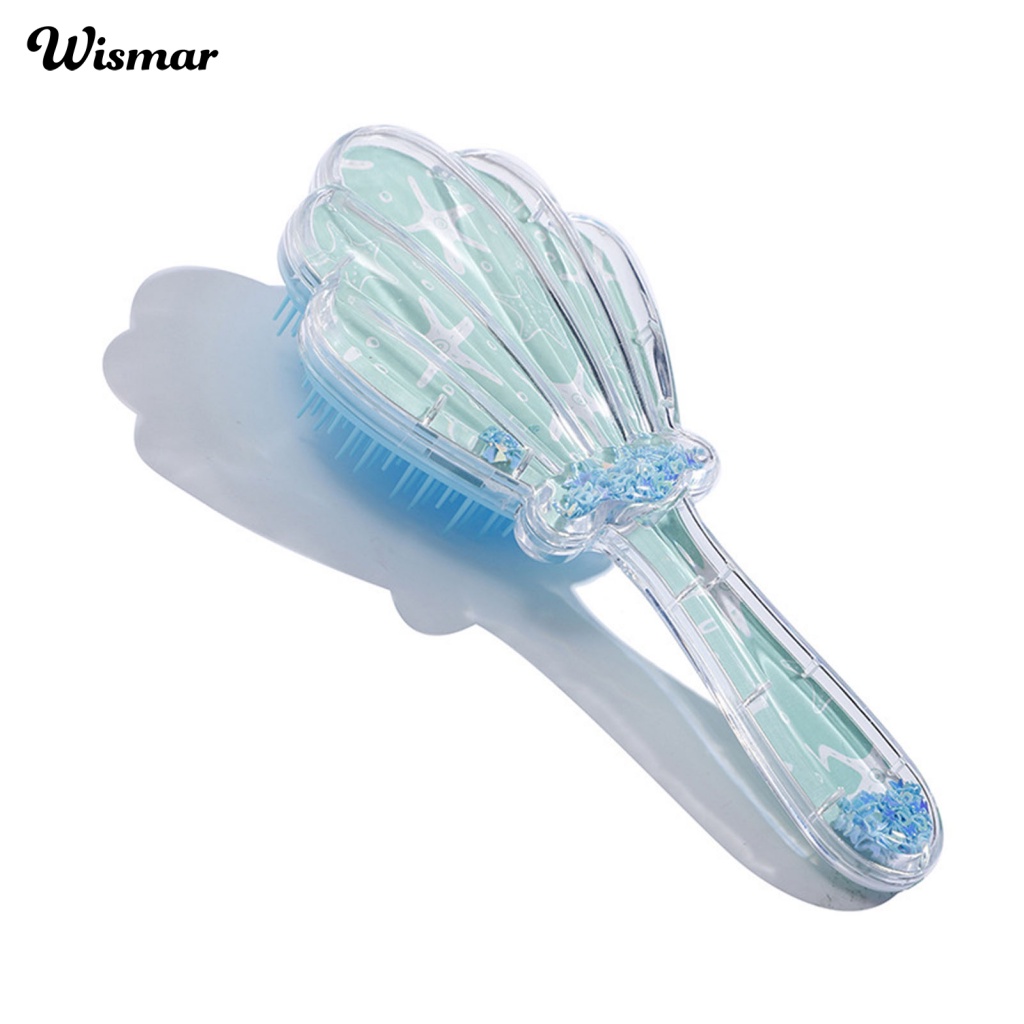 Lược Chải Tóc Đệm Khí Bằng ABS Màu Xanh Lá Hình Sao Biển