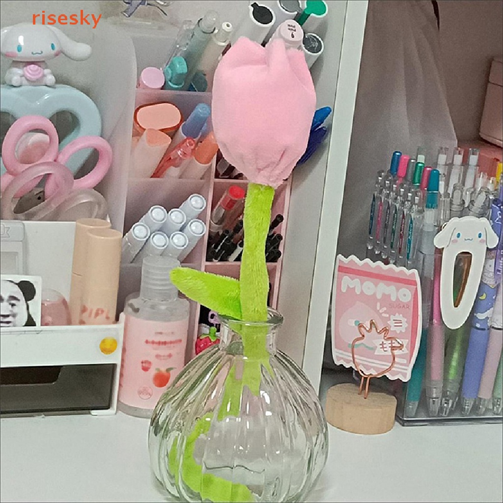 1 Đồ Chơi Nhồi Bông Hình Hoa Hồng / Tulip Dễ Thương 26cm