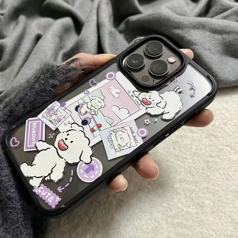 Ốp Điện Thoại Trong Suốt Họa Tiết Nhãn Dán Độc Đáo Cho Iphone112 Pro Q3K