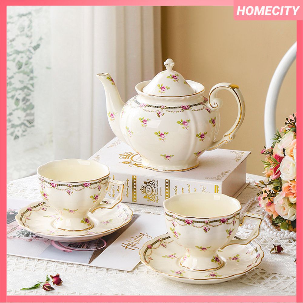 Bộ Ấm Trà Bằng Sứ Cổ Điển Bộ Trà Tiếng Anh Bộ Ấm Trà Châu Âu Ấm Trà Bằng Gốm Bộ Tách Trà & Đĩa Trà Quà Tặng Tết Nguyên Đán Cho Nữ