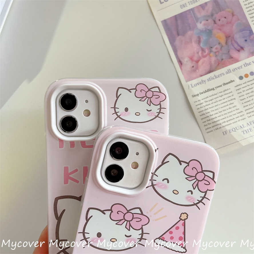 Ốp Điện Thoại Silicon Họa Tiết Hoạt Hình Hello Kitty Cho Iphone 11 12 13 14 Pro Max X Xr Xs 8 7 6 Plus SE 2020