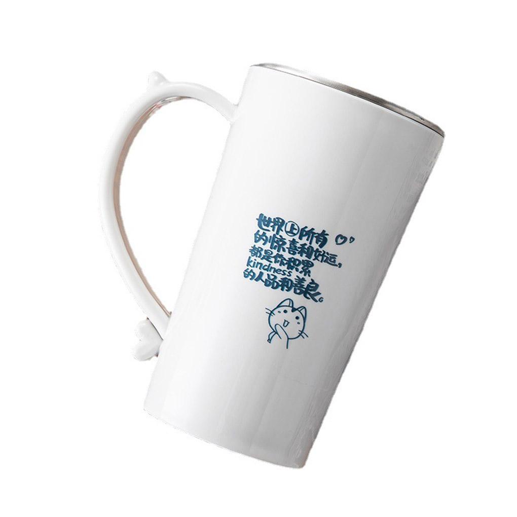 Cốc Uống Nước Bằng Thép Không Gỉ Đa Năng Có Tay Cầm Có Thể Tái Sử Dụng