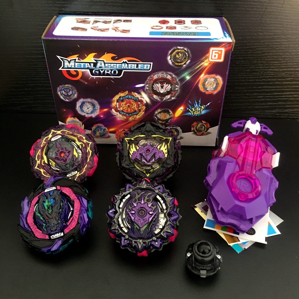 4PCS Beyblade Burst Set with Custom B-184 Launcher Gift Toys for Children