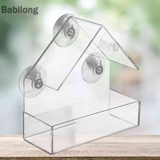 House Type Bird Feeder Acrylic Bird House Pet Feeder Transparent Pet Accessories