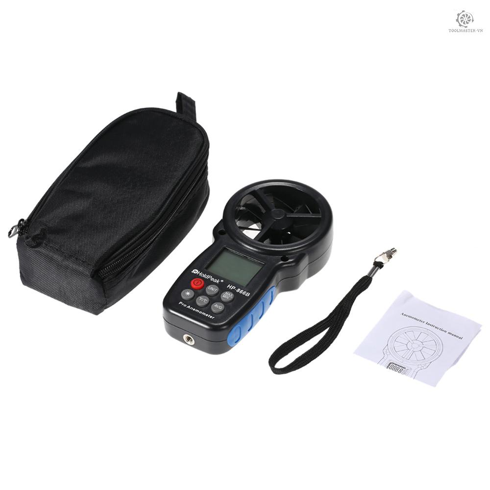 Máy Đo Tốc Độ Gió Kỹ Thuật Số Mini HoldPeak HP-866B Màn Hình LCD