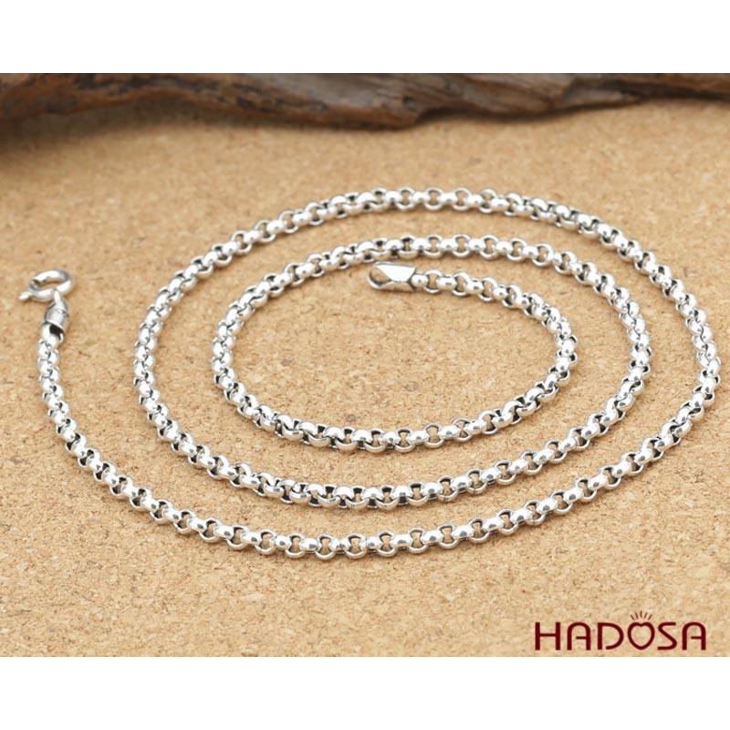 Dây chuyền bạc trơn bạc Thái
