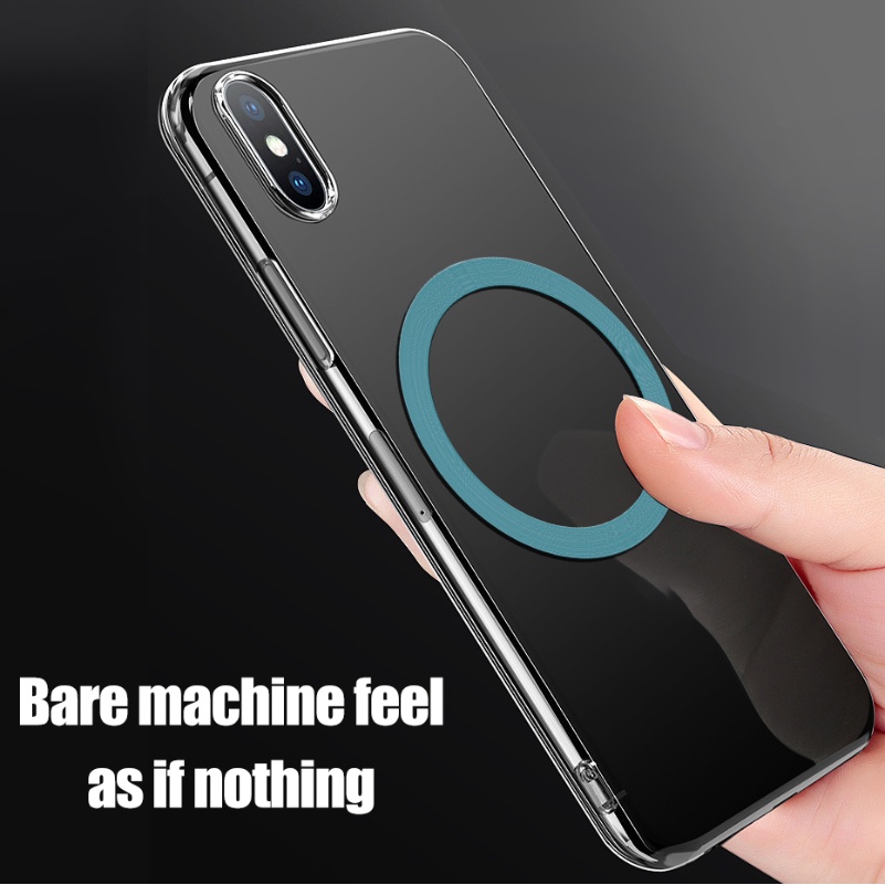 1 Nhẫn Đỡ Điện Thoại Từ Tính Bằng Thép Không Gỉ Màu Trơn Siêu Mỏng Cho Hầu Hết Các Dòng Điện Thoại Di Động