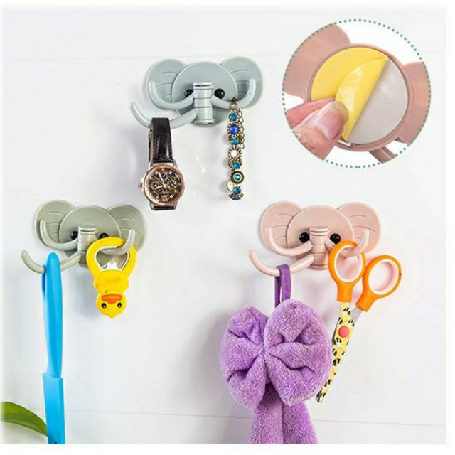 Móc Treo Đồ Đạc Hình Thú Vị 3 Móc Gắn Tường - Decor Trang Trí Nhà Cửa