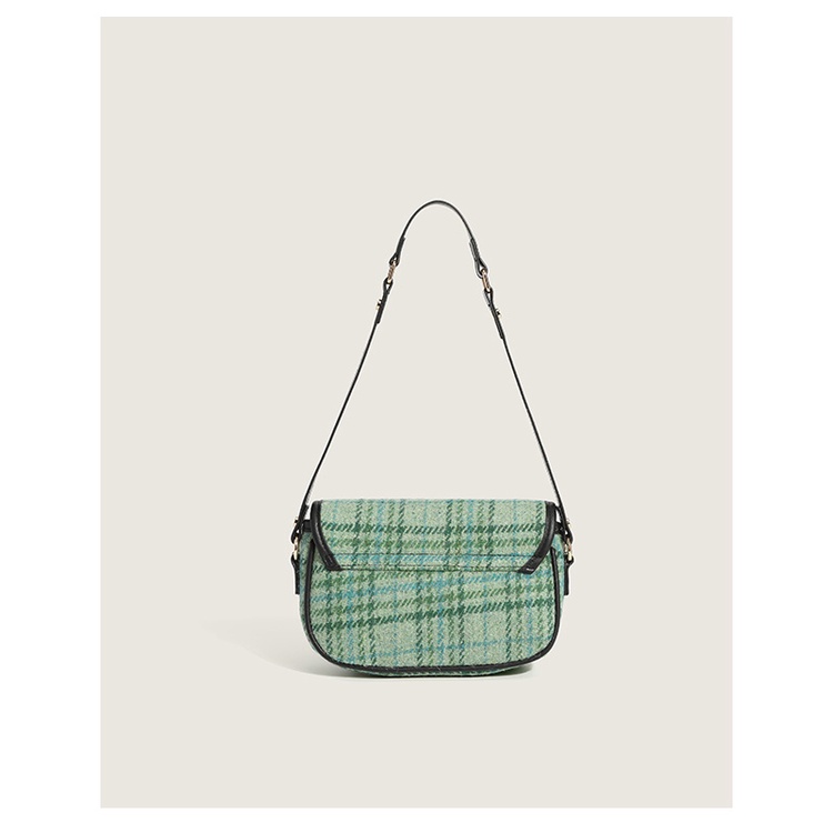 Túi Xách Đeo Dưới Cánh Tay Kẻ Sọc Màu Sắc Tương Phản Cá Tính Cho Nữ