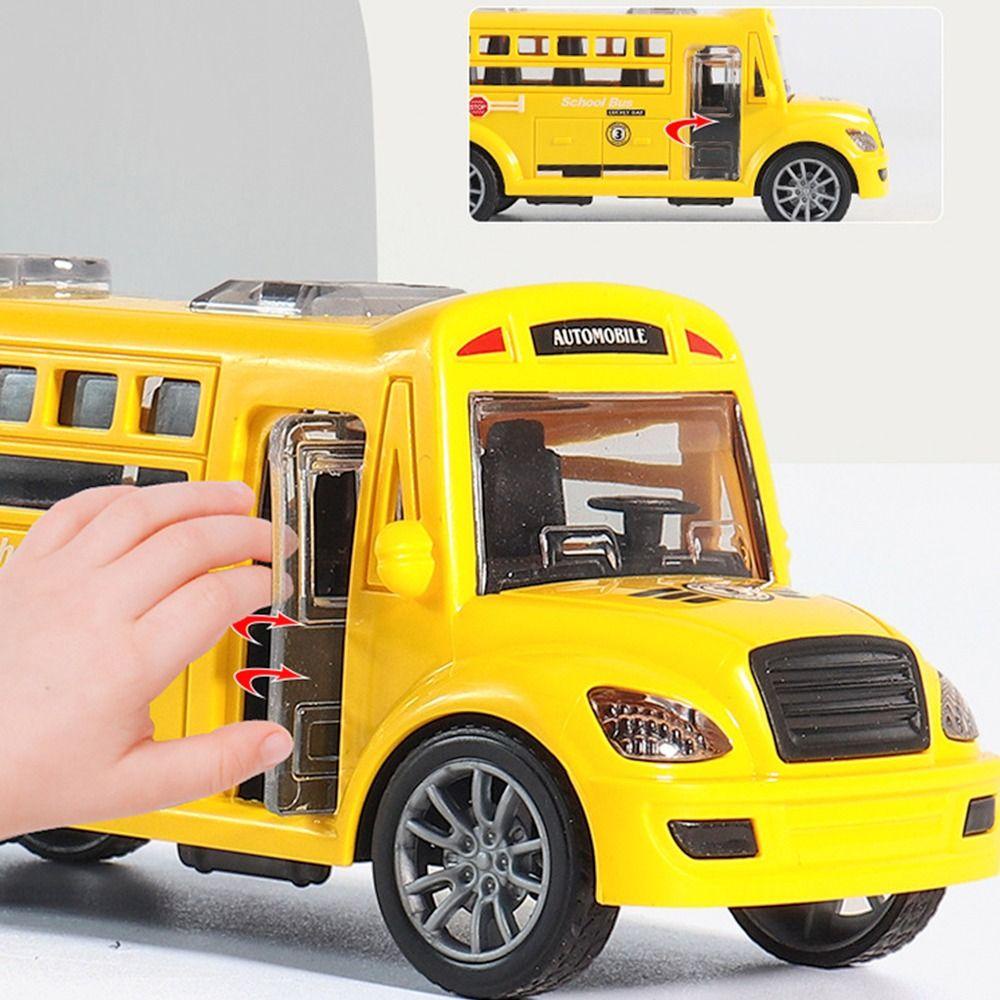 Niuyou Đồ Chơi Xe Buýt Trường Học Bề Mặt Mịn Cửa Có Thể Mở Cho Bé Mẫu Giáo
