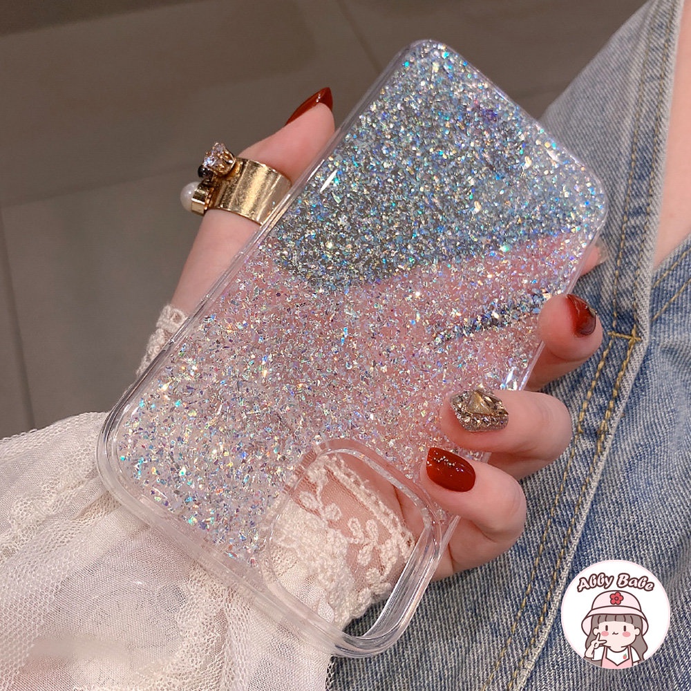 Ốp Điện Thoại TPU Mềm Trong Suốt Đính Đá Lấp Lánh Chống Mồ Hôi Cho IPhone 14 Pro Max 13 12 11 Pro Max