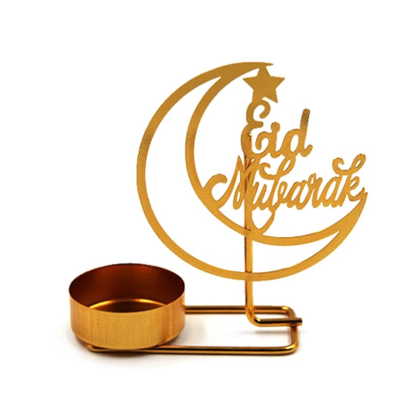 Giá Đỡ Bằng Kim Loại Hình Mặt Trăng Màu Vàng Phong Cách Ả Rập Trang Trí Nhà Cửa