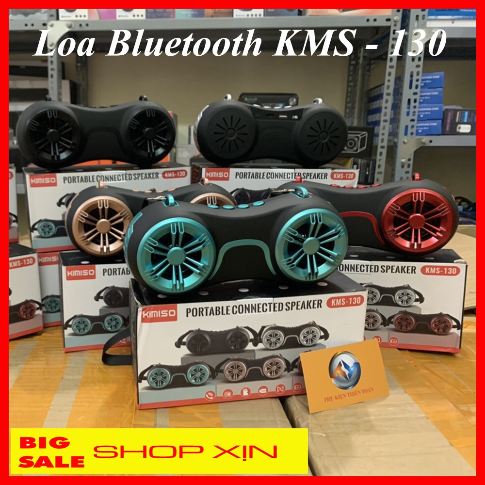 Loa bluetooth KMS - 130 ,Thiết Kế BÁNH XE , Độc Đáo ,Dây Đeo Tiện Lợi, Âm Lượng Lớn , Bass -Tress rõ ràng , pin trâu ,b