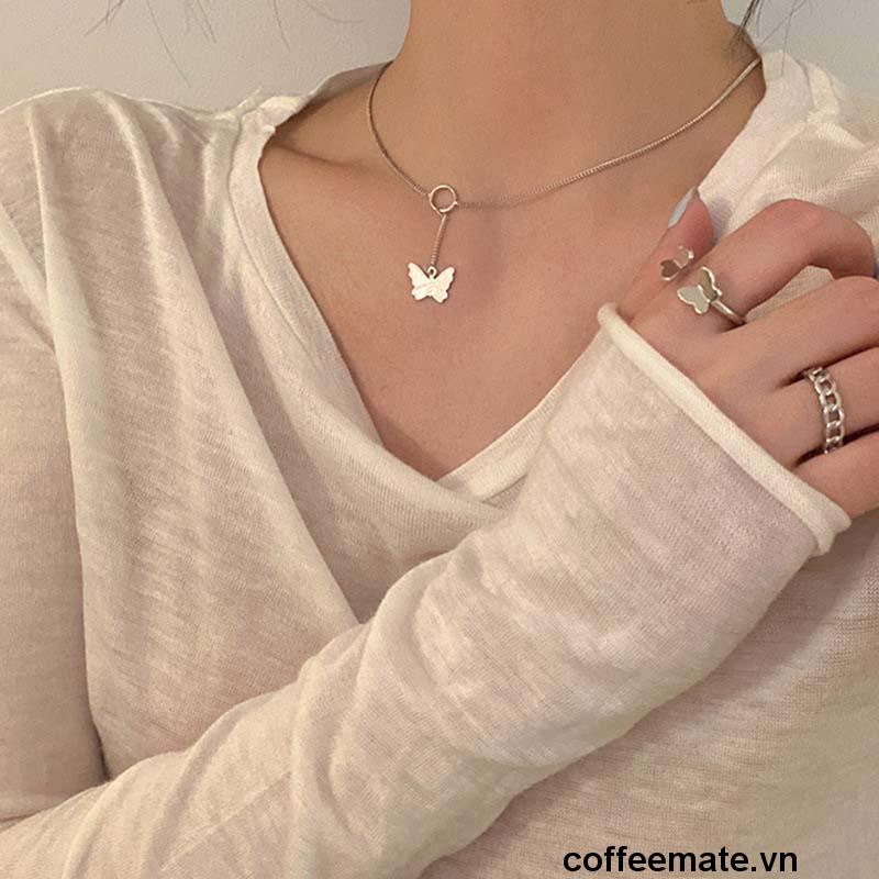 【coffeemate】⚡ Vòng cổ Cổ chuỗi xương cổ cổ nực phụ kiện chuỗi cổ