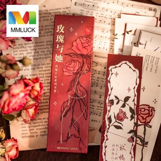 Mmluck Đánh Dấu Trang Sách Giấy Đánh Dấu Trang Cơ Bản Hình Hoa Hồng Trang Trí Chủ Đề Đọc Sách