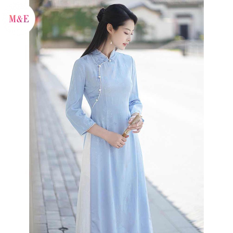 M &amp; E2022 Áo Khoác Cardigan Cổ Đứng Tay Áo Ba Lớp Cách Tân Phong Cách Trung Hoa Mới Mùa Thu Cho Nam