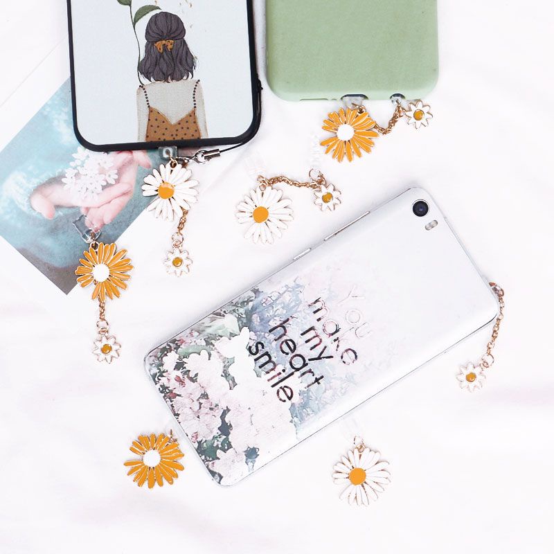 Nút Cắm Chống Bụi Cho Cổng Sạc Điện Thoại Di Động diy Hình Hoa Cúc Nhỏ Thông Dụng