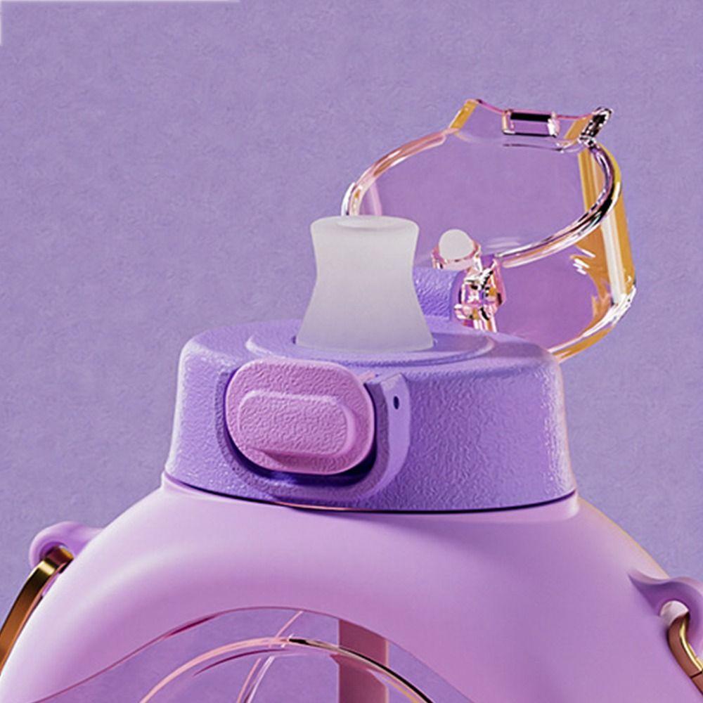 Bình Nước Hình Chú Vịt Dễ Thương Có Dây Đeo Vai Tiện Dụng Cho Bé