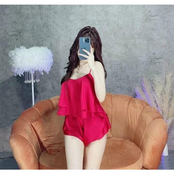 Bộ đùi tầng lụa hàn dễ thương freesize < 55kg