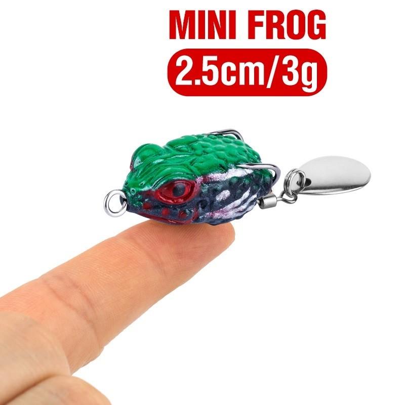 Mồi giả câu cá lóc, Nhái hơi mini câu cá lóc FROG TOKUSHIMA siêu nhậy - Đồ Câu DHS