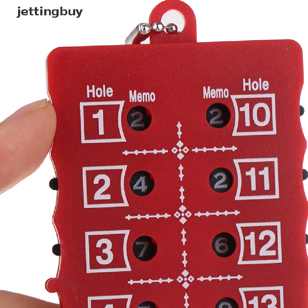 Thẻ đánh golf JETTING Qdddbuy ghi điểm cú đánh chỉ báo kèm móc khóa với 18 lỗ