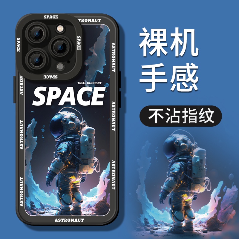 Ốp Điện Thoại Silicon Dẻo Hình Phi Hành Gia Cho iPhone 11 12 13 14 pro max xr x xs max 13 pro max 12 pro max 14 pro