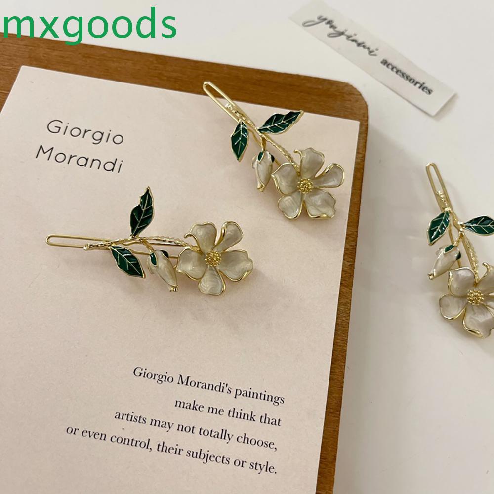 Kẹp Tóc Kim Loại Hình Hoa Đính Đá Xinh Xắn Cho Nữ