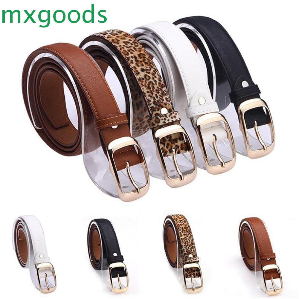 Mxgoods Hàng Mới Về Thắt Lưng Da Giả Khóa Kim Loại Sáu Màu Sắc Phổ Biến Thời Trang Đẹp/Nhiều Màu Cho Nữ