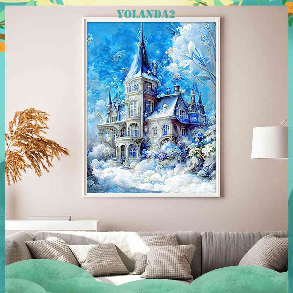 Tranh Đính Đá Kim Cương Toàn Bộ 5D DIY Hình Lâu Đài