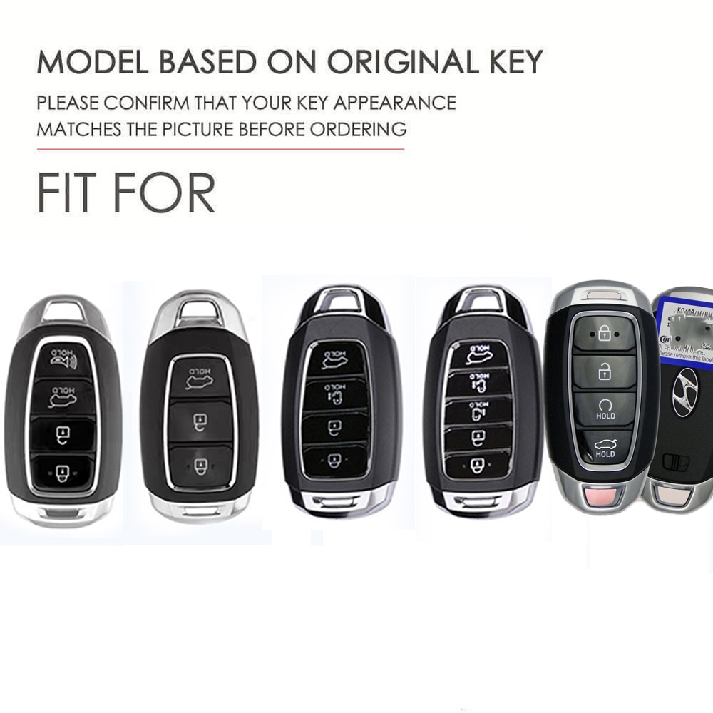 Vỏ Bọc Chìa Khóa Bằng Hợp Kim Kẽm Cho Hyundai Accent 2021 2023 Kona Santafe Elantra 2023