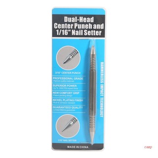 Camp Portable Spring Tool Hammerless Nail Set Center Holes Punch Spring Loaded Mark