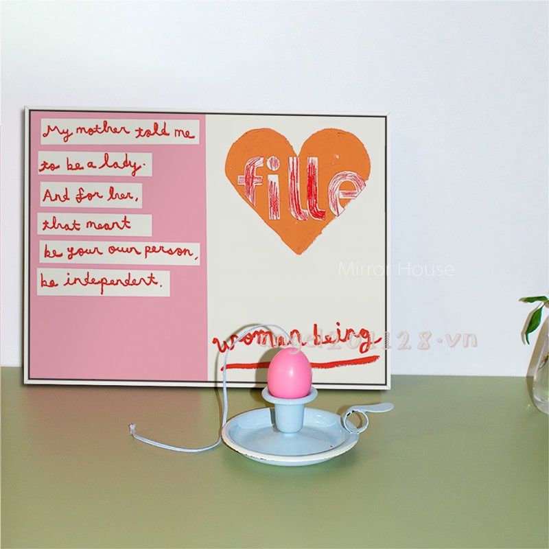 Tranh Treo Tường Trang Trí Phòng Khách Phong Cách Vintage Dễ Thương