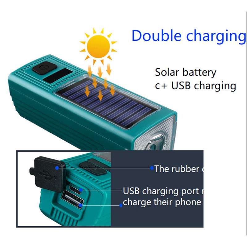 Đèn Pha Sử Dụng Năng Lượng Mặt Trời Chuyên Dụng Cho Xe Đạp Leo Nú