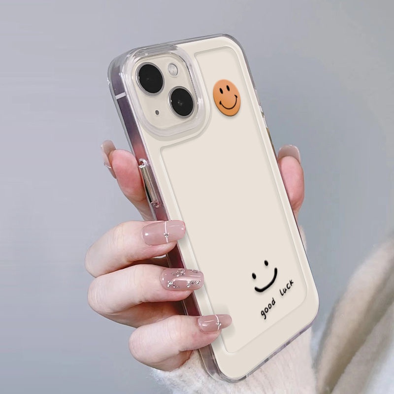 ✅Ốp Điện Thoại Mềm Hình Mặt Cười Màu Vàng Chống Sốc CD3F iPhone14promax 13 / 12 / 11 xrs 7 / 8Plus