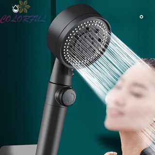 【COLORFUL】Durable Shower Head Bathroom Accessory 5 Mode Adjustable High Pressure
