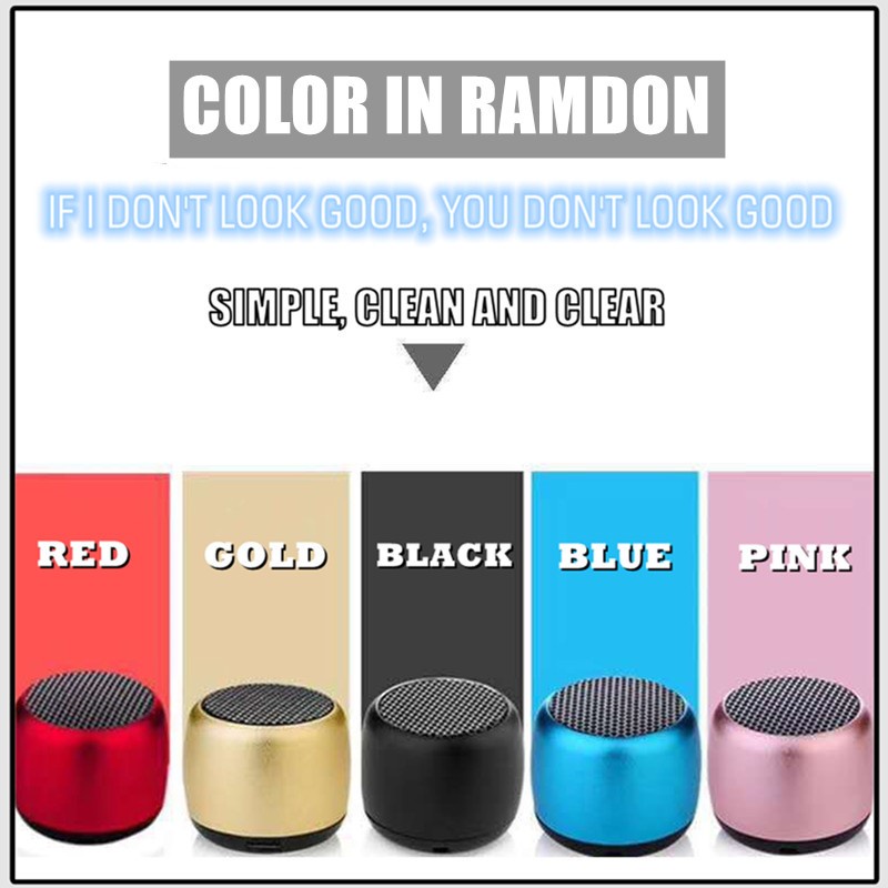 Loa Bluetooth Âm Thanh Siêu Trầm Có mic Cỡ Nhỏ Và Kích Thước Nhỏ Bằng Kim Loại Myanko WKUJ DPX3