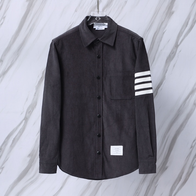 Áo sơ mi nam dài tay vải nhung THOM Thời Trang Trẻ Trung cho nam và nữ