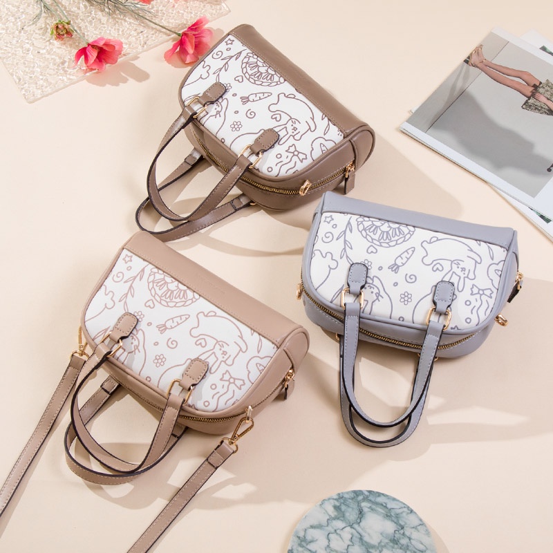 Túi Đeo Chéo Họa Tiết Hoạt Hình Dễ Thương Thời Trang Cho Nữ