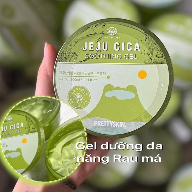 Gel Đa Năng Rau Má Jeju Cica Prettyskin Soothing Gel 300ml - JECU CICA