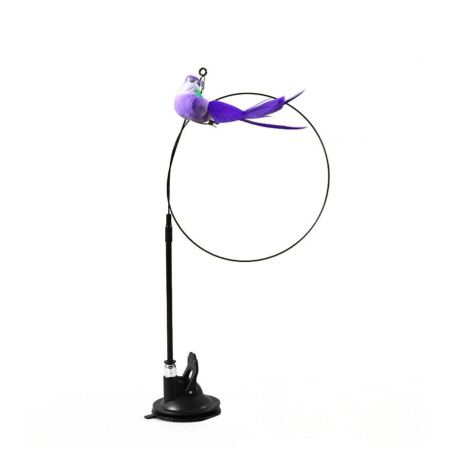 Cần Câu Mèo 80cm Hình Chim Bồ Câu/Lông Vũ Kèm + Đế Hít DC80 MiluPaPa