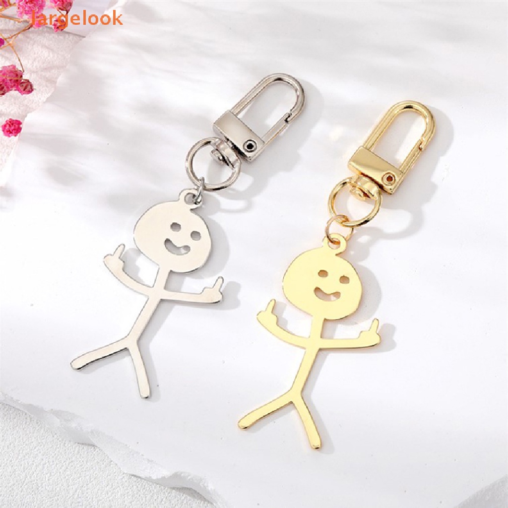 Móc Chìa Khóa Xe Hơi Bằng Thép Không Gỉ Vui Nhộn Dành Cho Nam Và Nữ