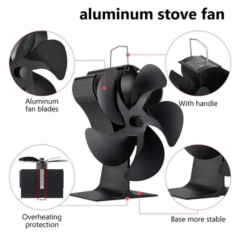 Quạt Lò Sưởi Củi Bằng Gỗ / Nhiệt Kế Chuyên Dụng Chất Lượng Cao