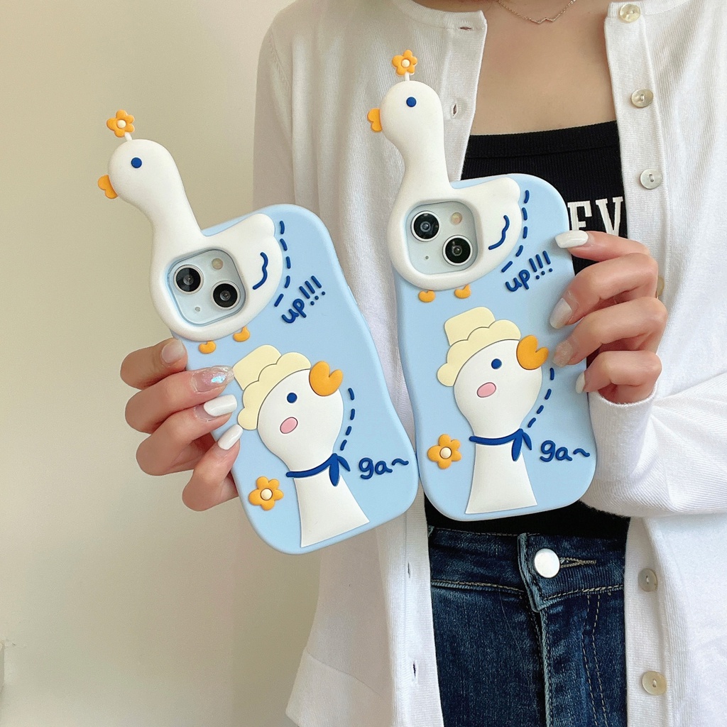 Cartoon Cute Probe Duck Melody Phone Case for 14 14PRO MAX 13 12PRO MAX 13pro max 11 Soft Shell Shockproof