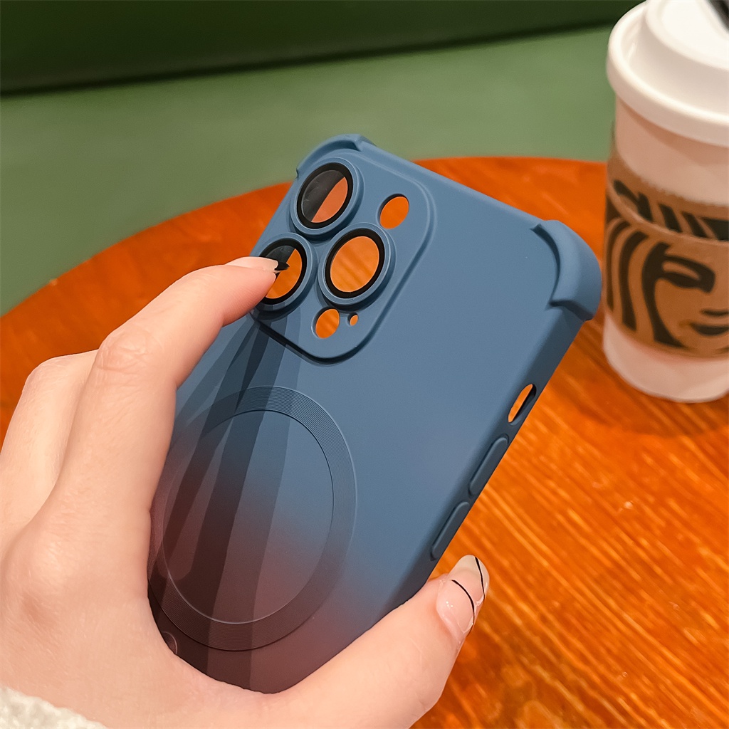 Ốp Điện Thoại Silicon Màu gradient Chống Sốc Cho iPhone 14 13 12 Pro Max 14 plus 13pro 14pro 12pro