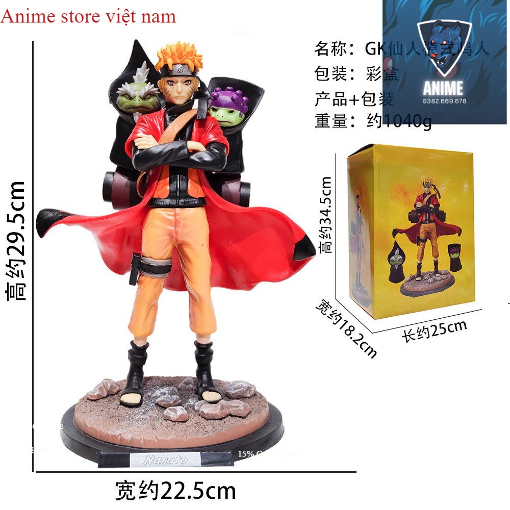 Uzumaki Naruto cao 30cm . Hokage Làng Lá - Tượng Figure Naruto